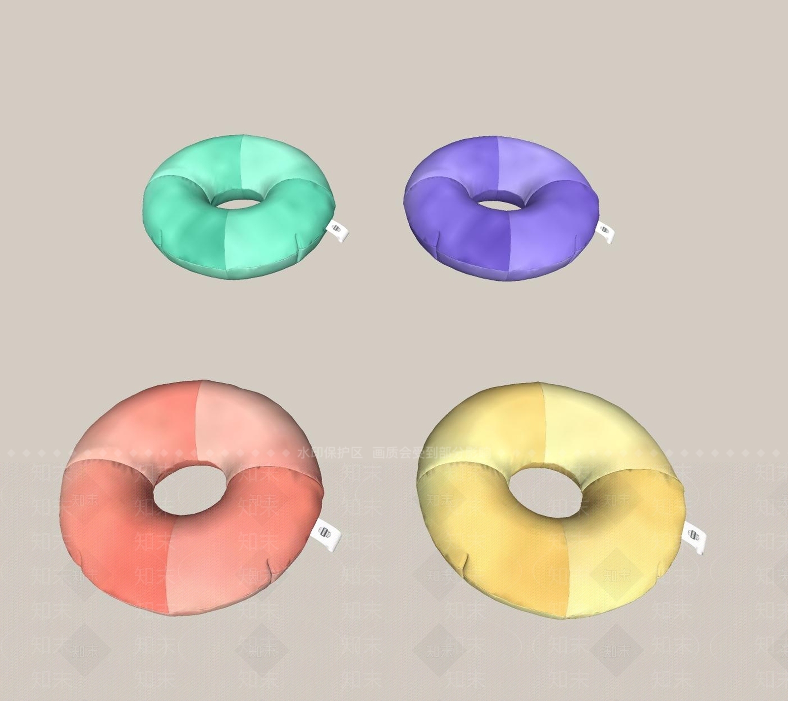 现代奶油抱枕SU模型下载【ID:1188927901】