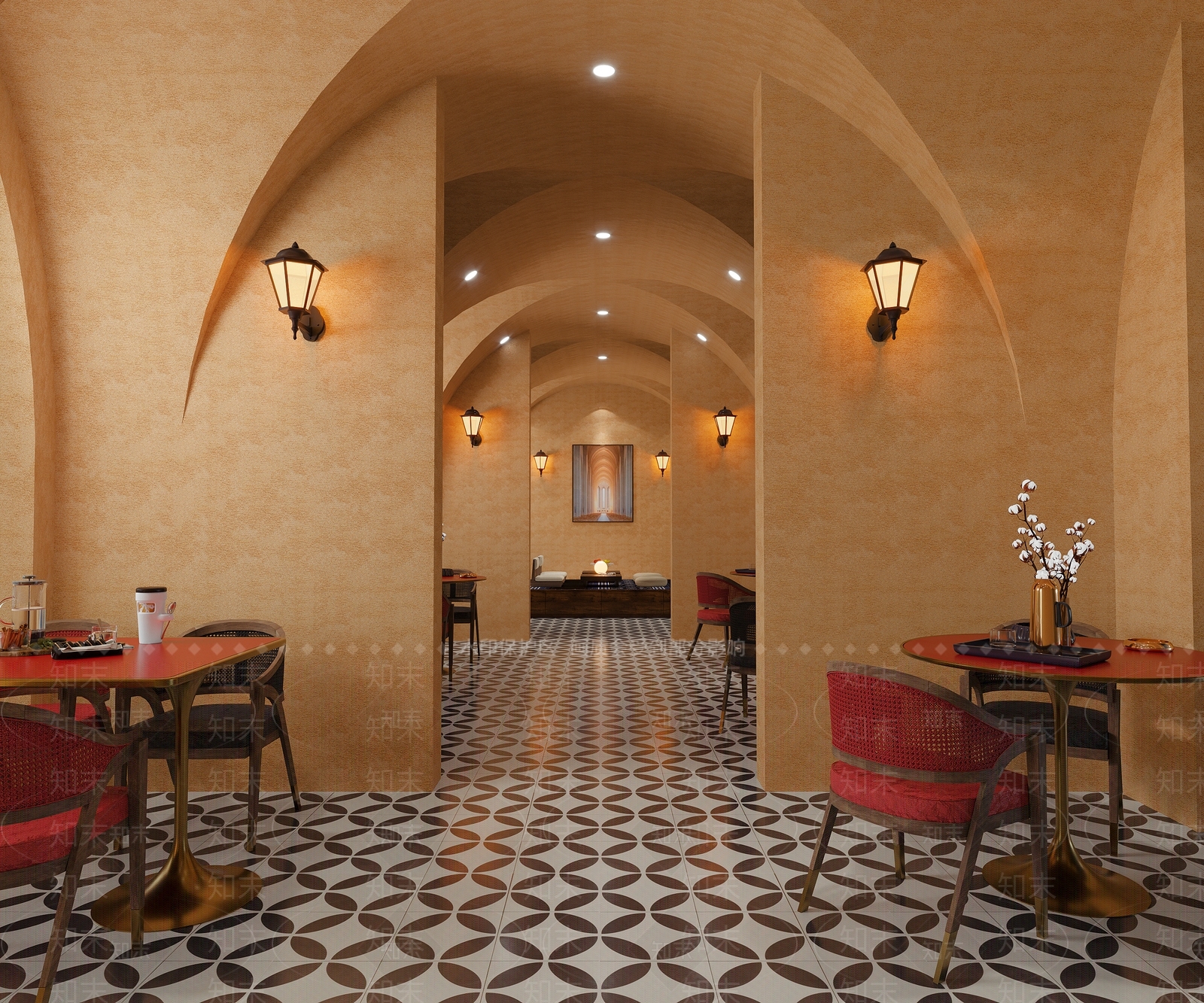 复古法式咖啡厅3D模型下载【ID:1188928336】