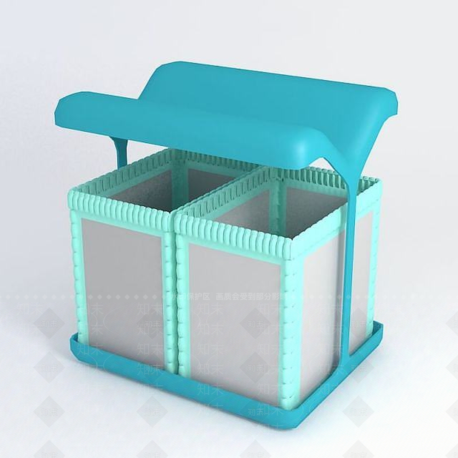 现代户外垃圾桶3D模型下载【ID:1188928324】
