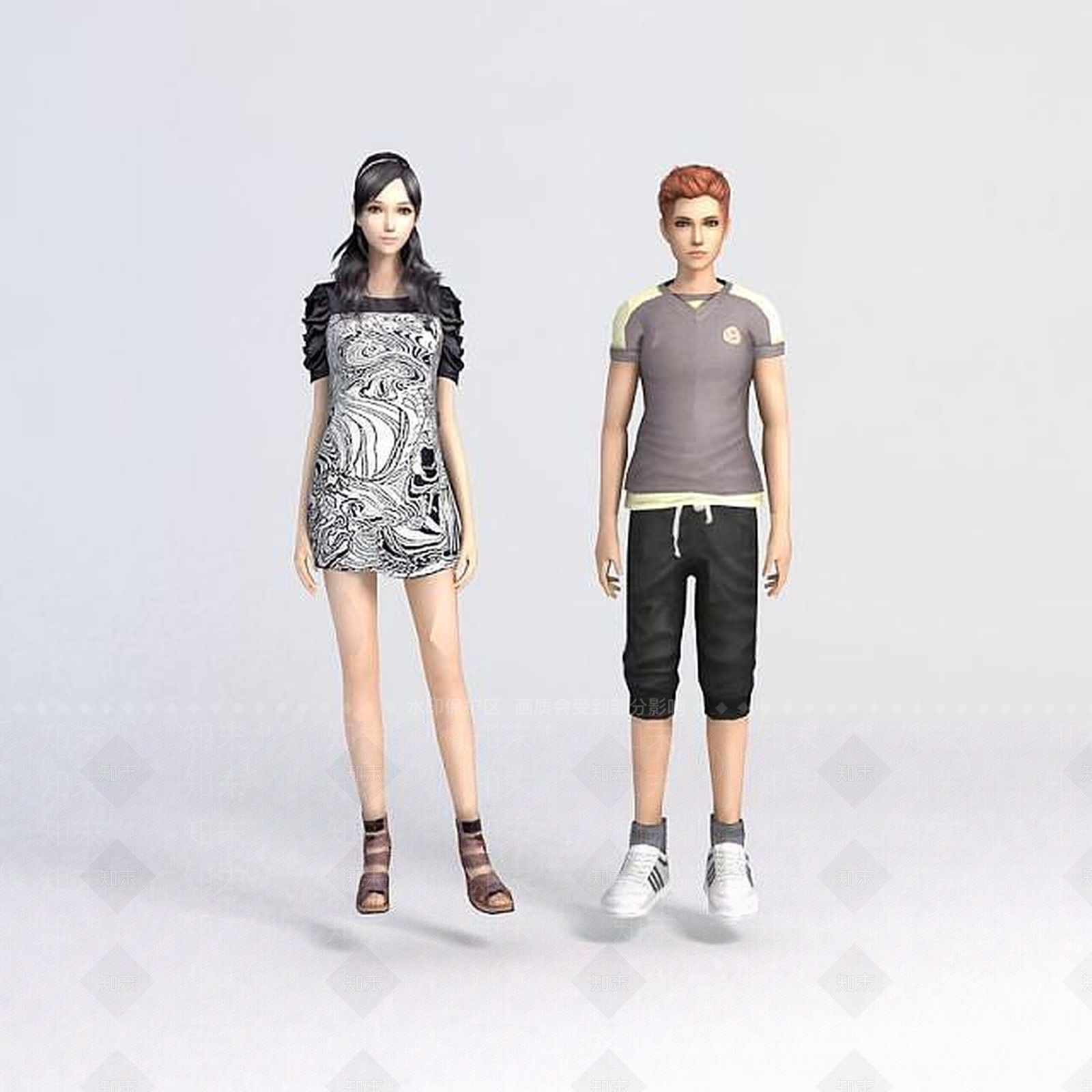 现代男人女人3D模型下载【ID:1188928475】