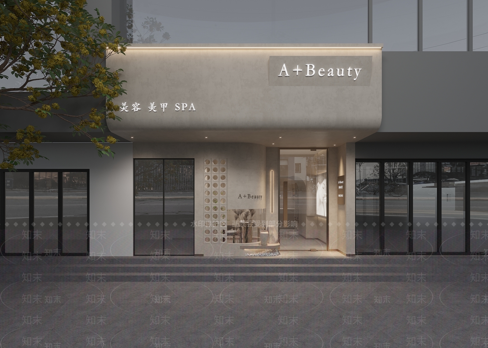 现代侘寂美容院3D模型下载【ID:1188930669】