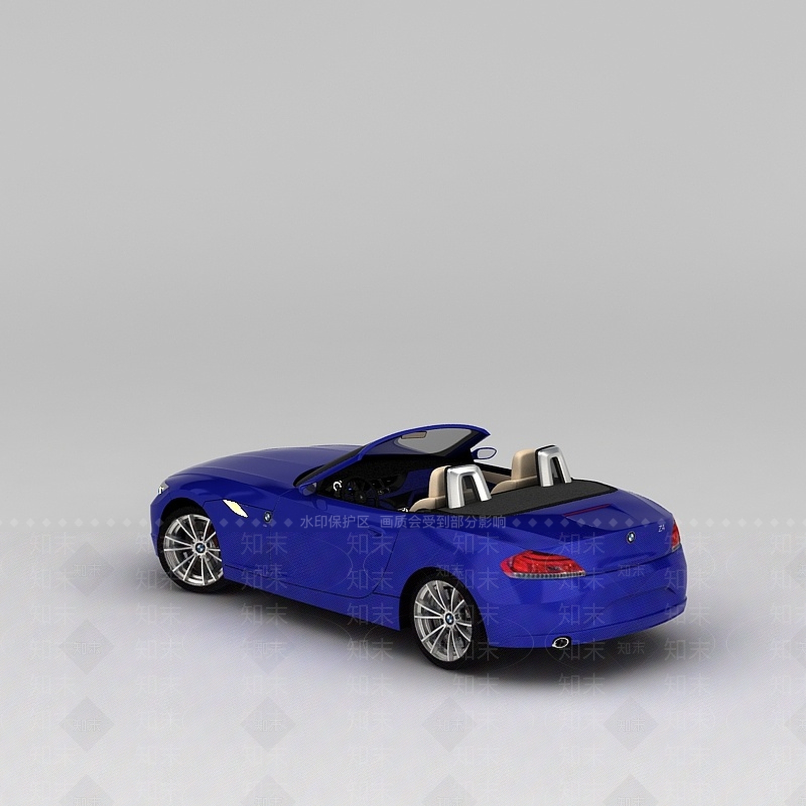 现代蓝色宝马敞篷车3D模型下载【ID:1188932831】
