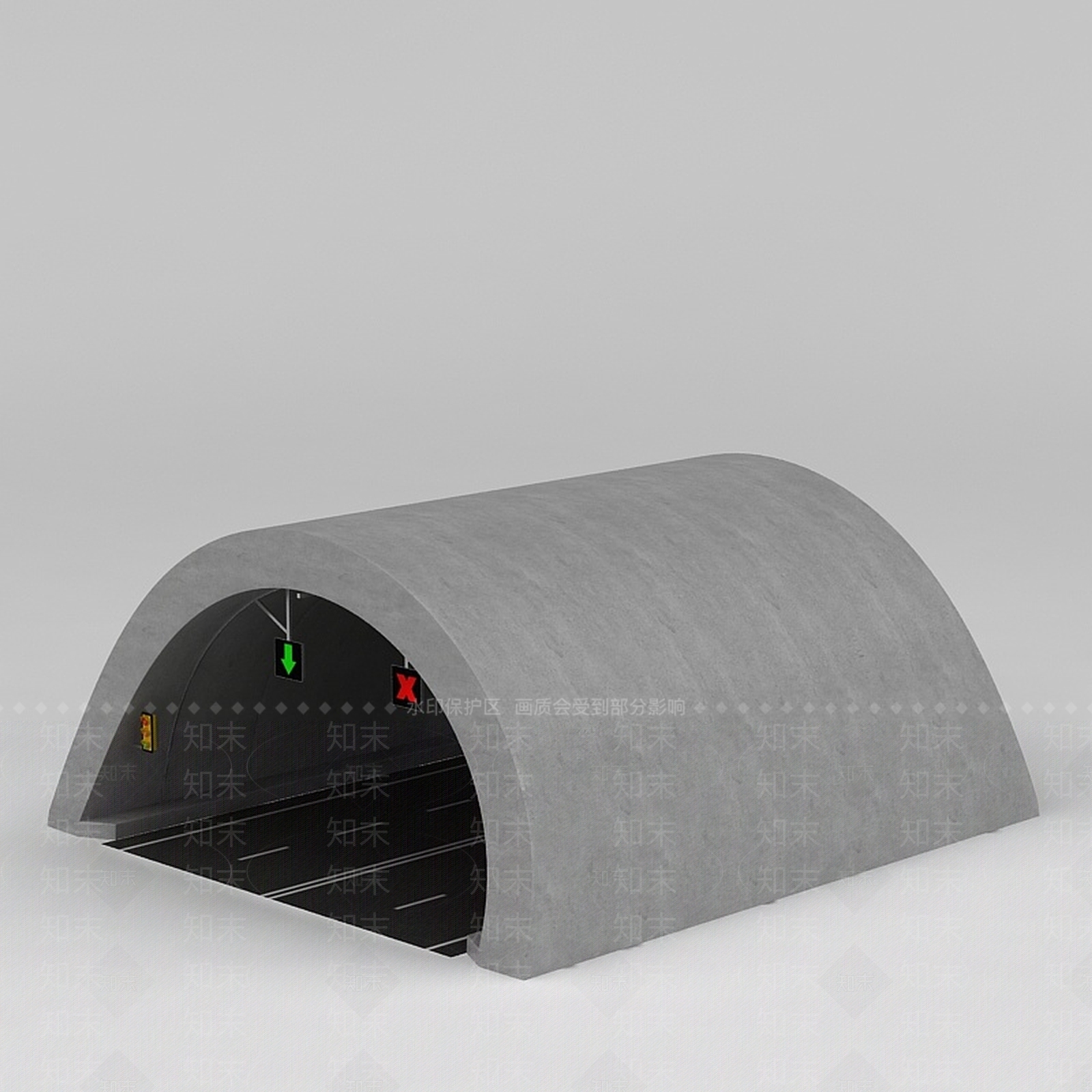 现代高速路隧道3D模型下载【ID:1188933057】