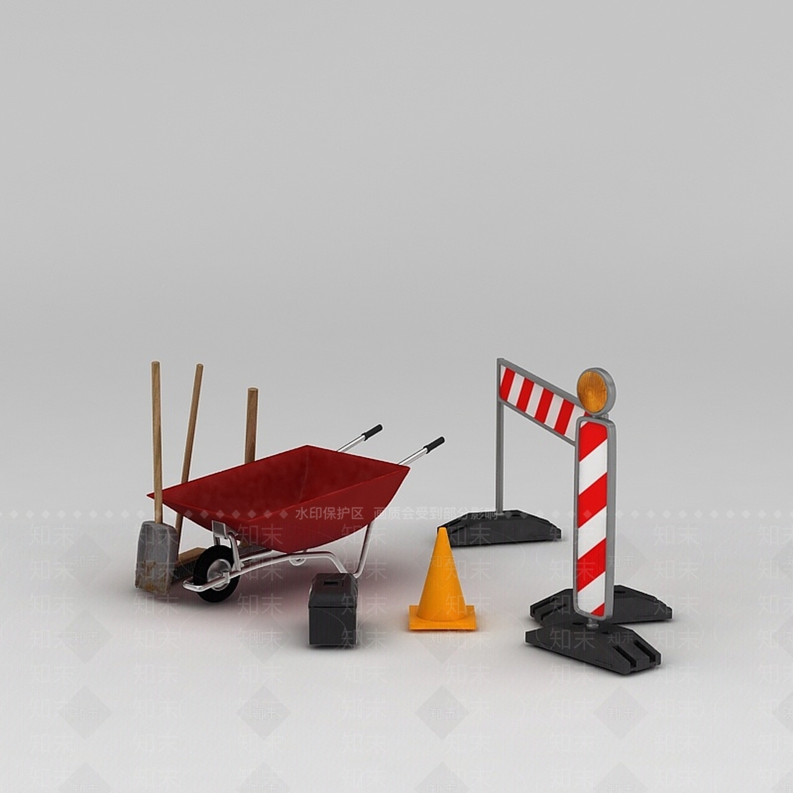 现代道路设施3D模型下载【ID:1188933160】