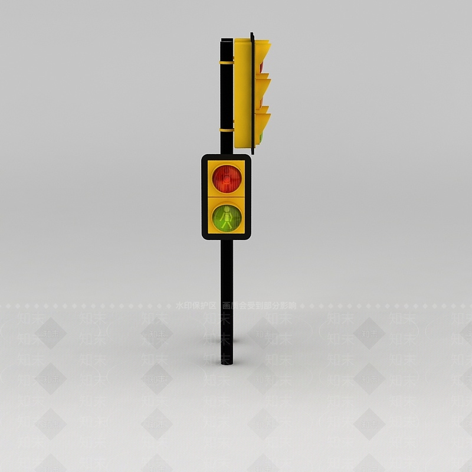 现代红绿灯3D模型下载【ID:1188933256】