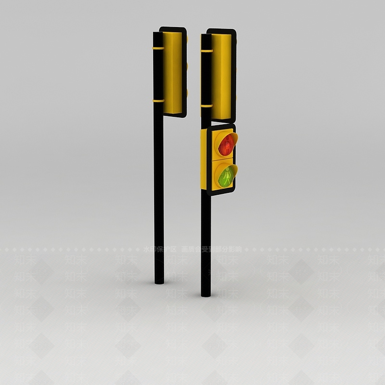 现代红绿灯3D模型下载【ID:1188933256】