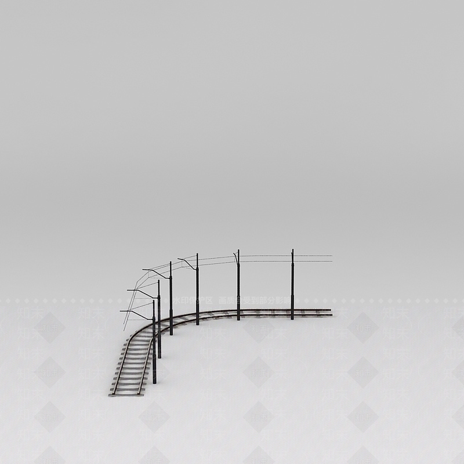 现代铁路3D模型下载【ID:1188933382】