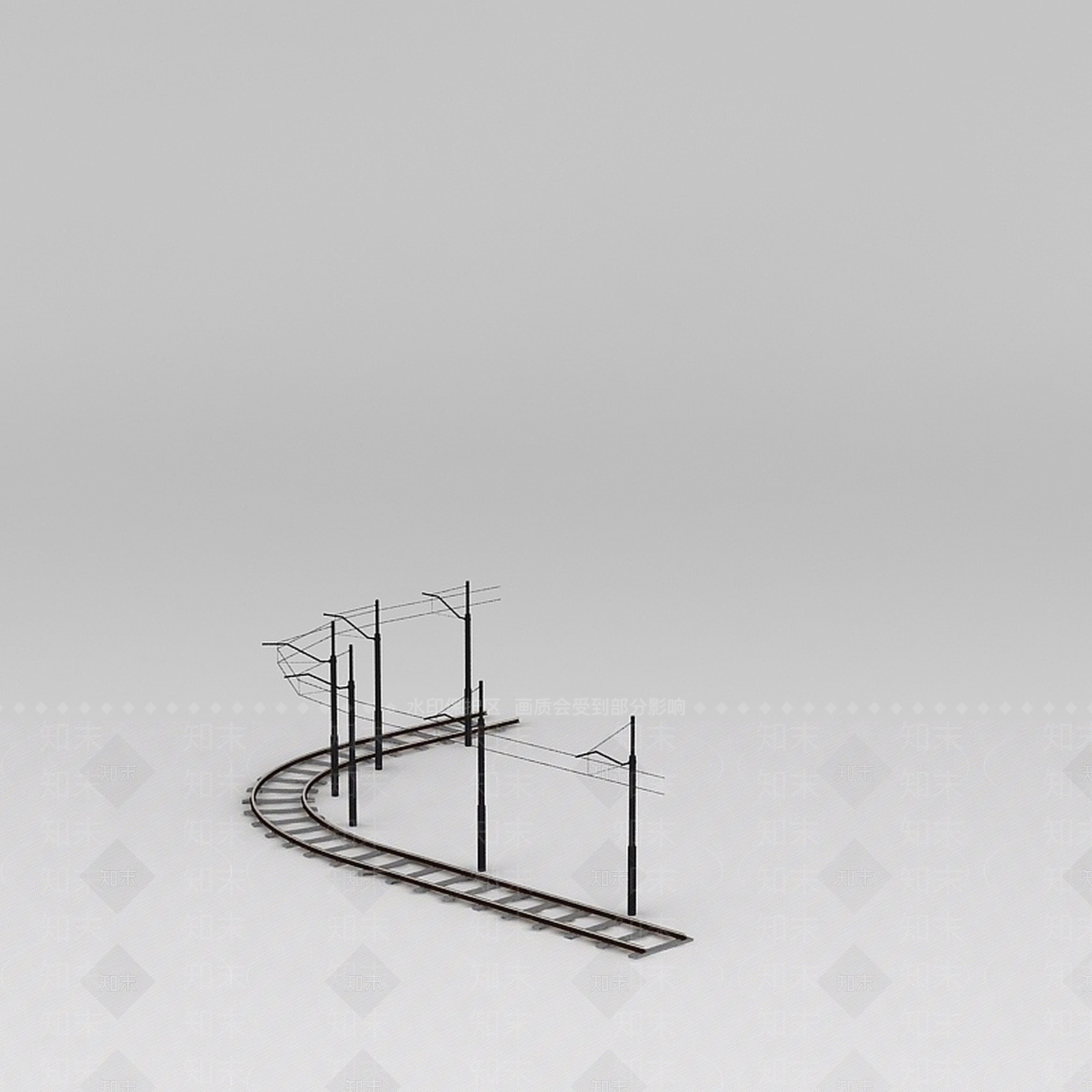 现代铁路3D模型下载【ID:1188933382】