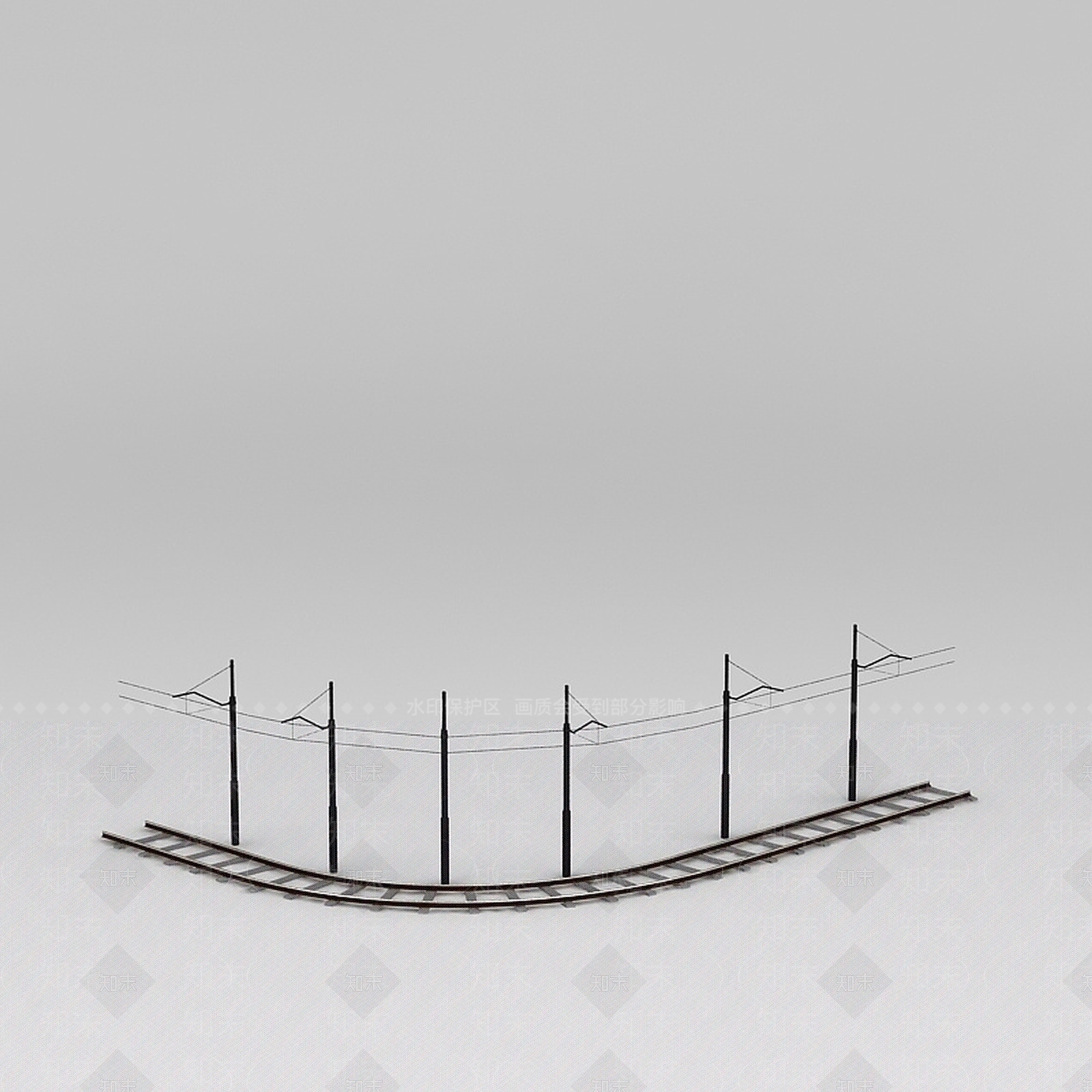 现代铁路3D模型下载【ID:1188933382】