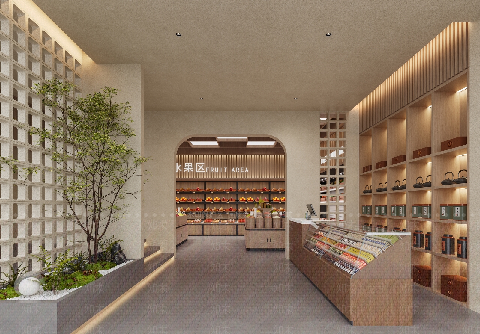 现代新中式超市3D模型下载【ID:1188934583】