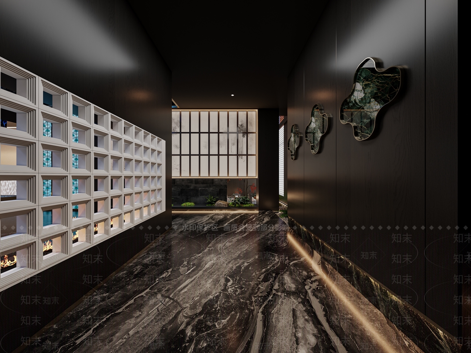 现代新中式足浴店3D模型下载【ID:1188941866】