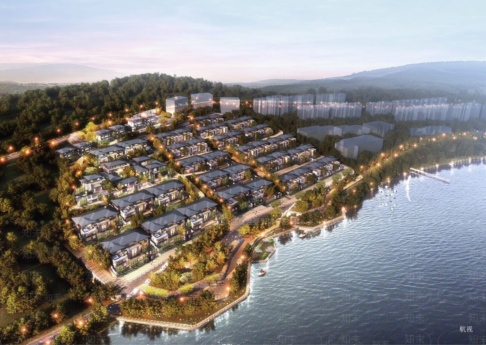 新中式现代小区建筑SU模型下载【ID:1188939729】