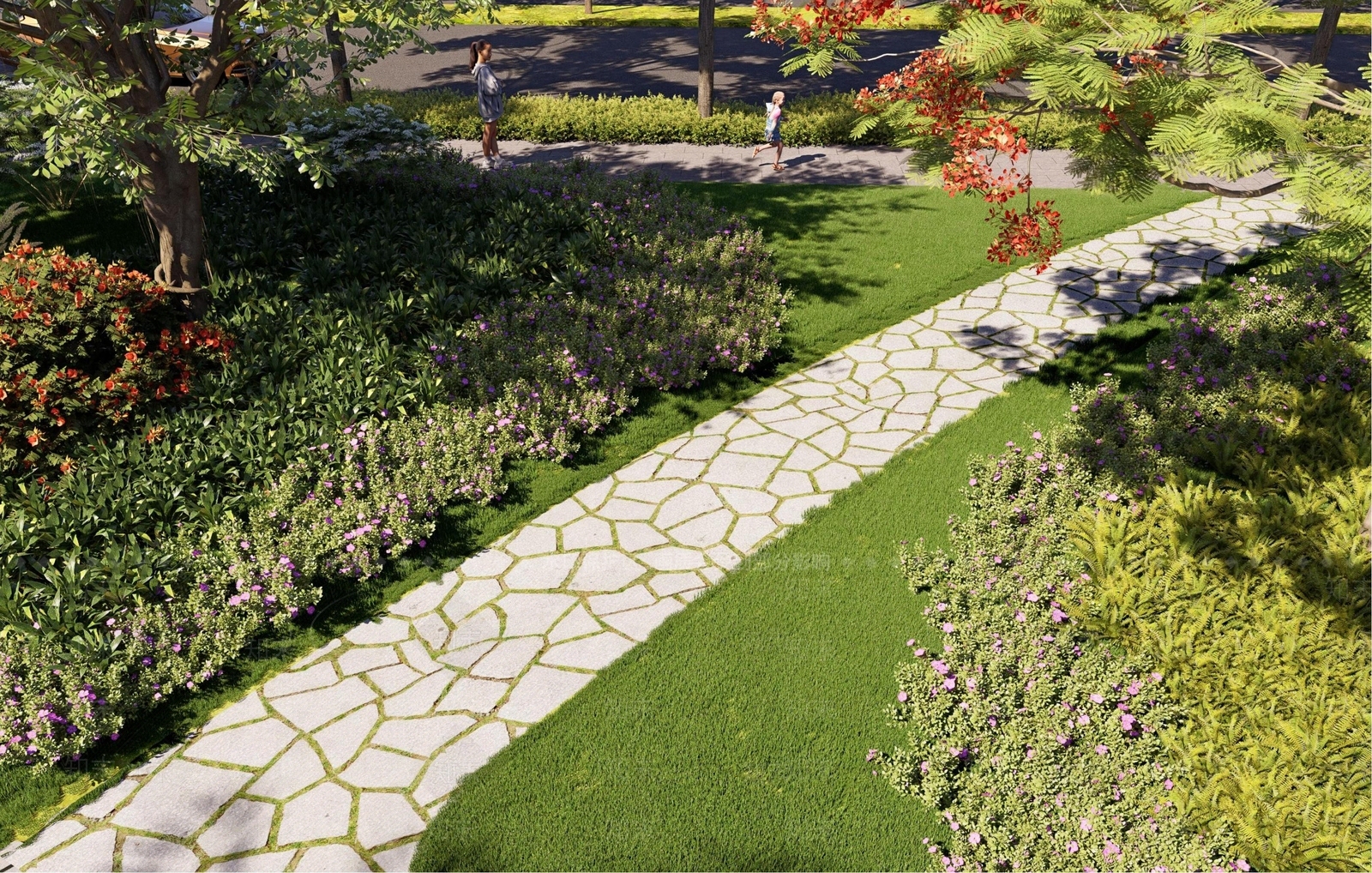 现代景观公园SU模型下载【ID:1188945257】