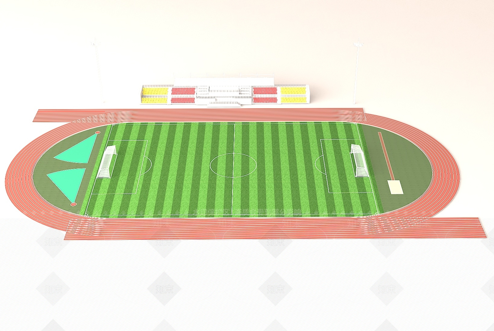 现代中式足球场SU模型下载【ID:1188948973】