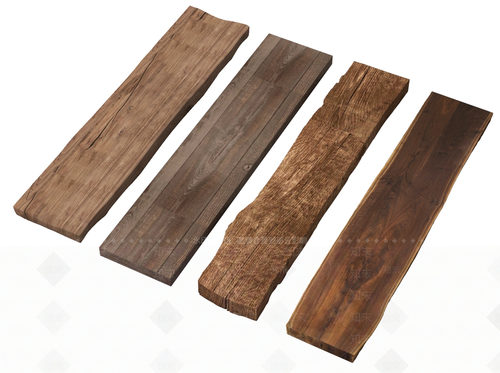 现代木头木板3D模型下载【ID:1188951407】
