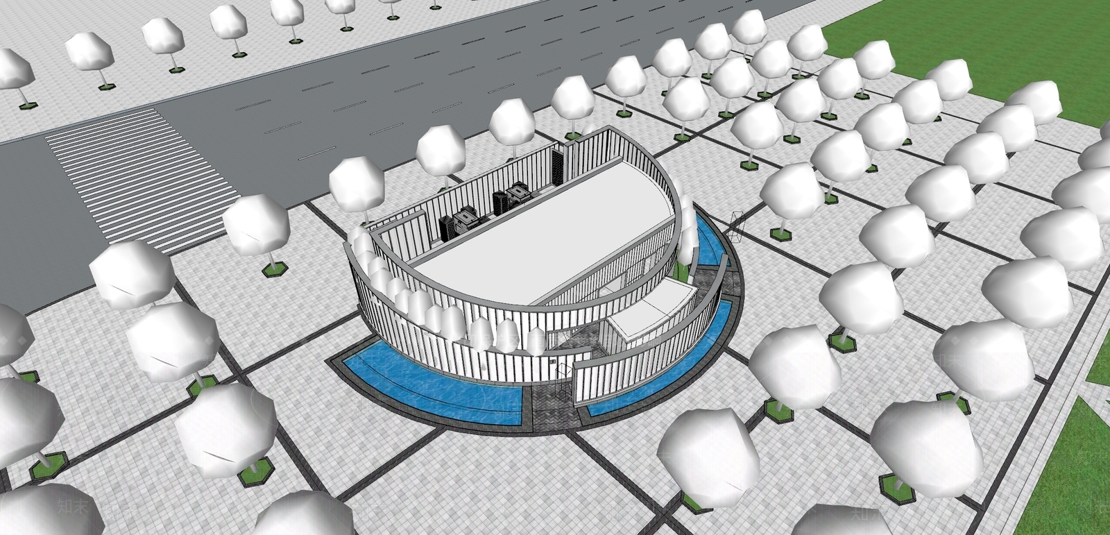 现代小公建SU模型下载【ID:1188951863】
