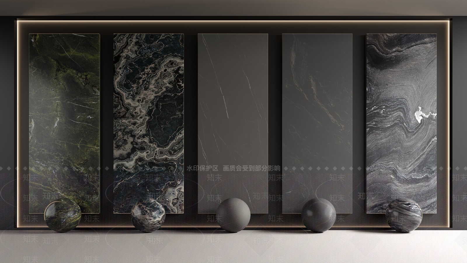现代护墙板SU模型下载【ID:1188954349】