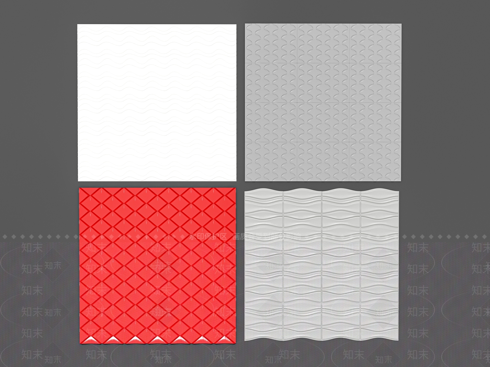 现代美式护墙板3D模型下载【ID:1188954415】