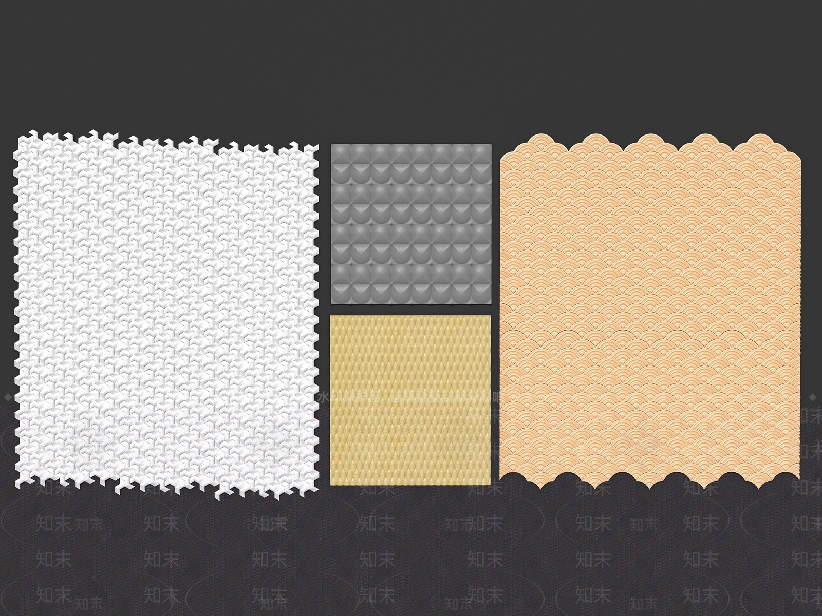 现代美式护墙板3D模型下载【ID:1188954674】