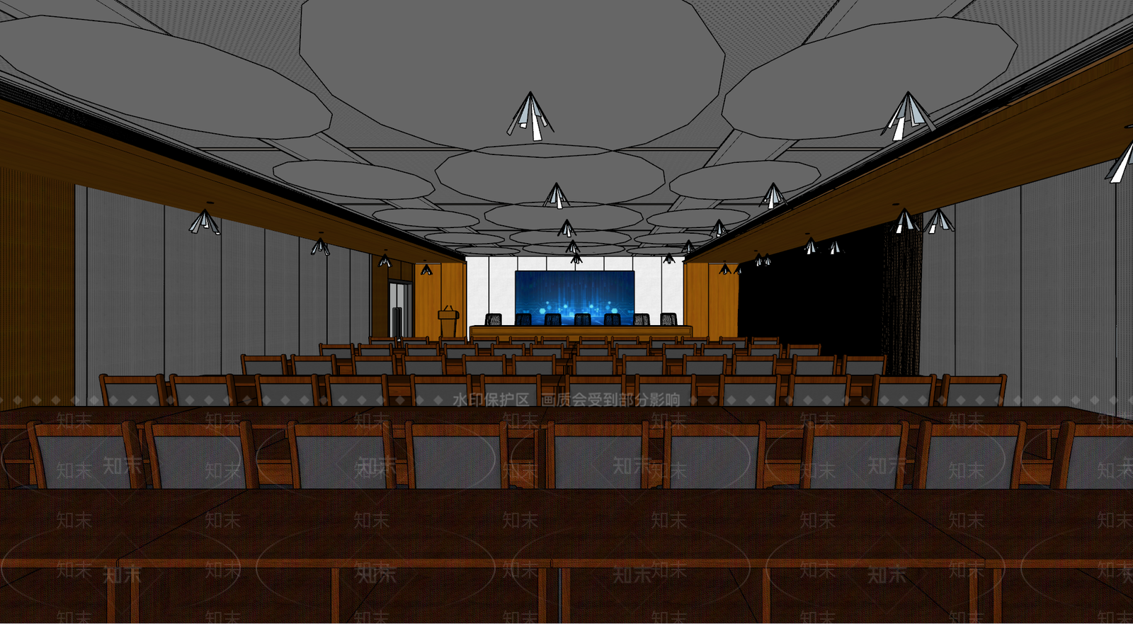 新中式会议室SU模型下载【ID:1188955681】