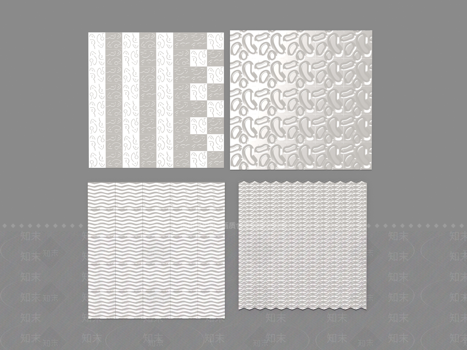 现代美式护墙板3D模型下载【ID:1188956121】