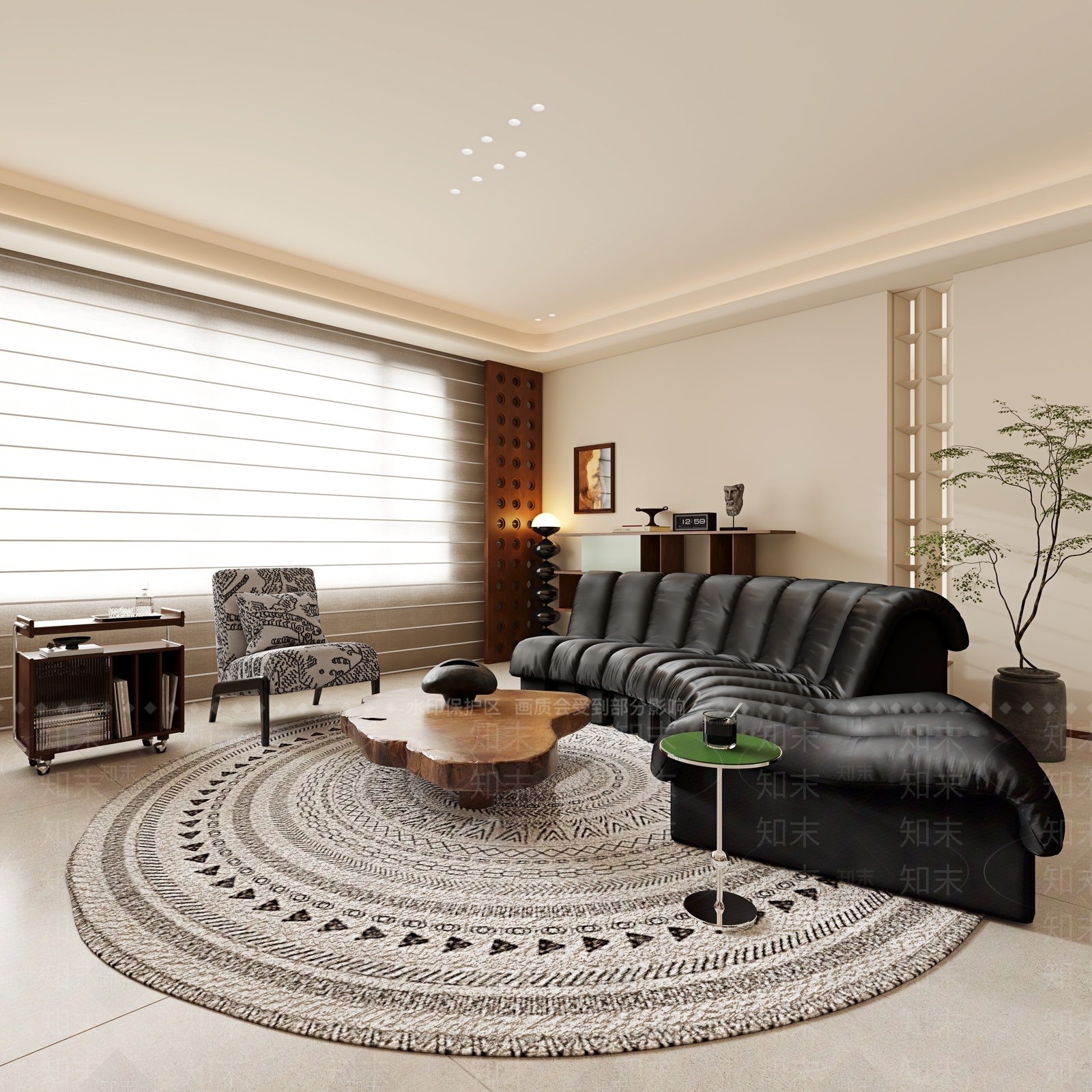 侘寂客餐厅3D模型下载【ID:1215063012】