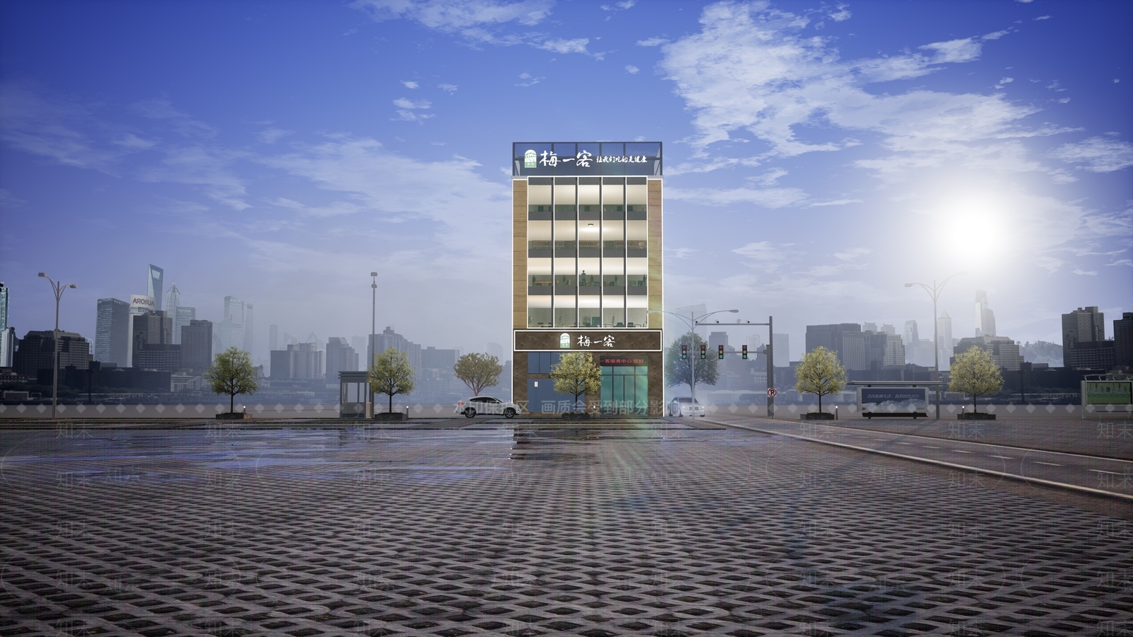 现代酒店建筑SU模型下载【ID:1188966012】