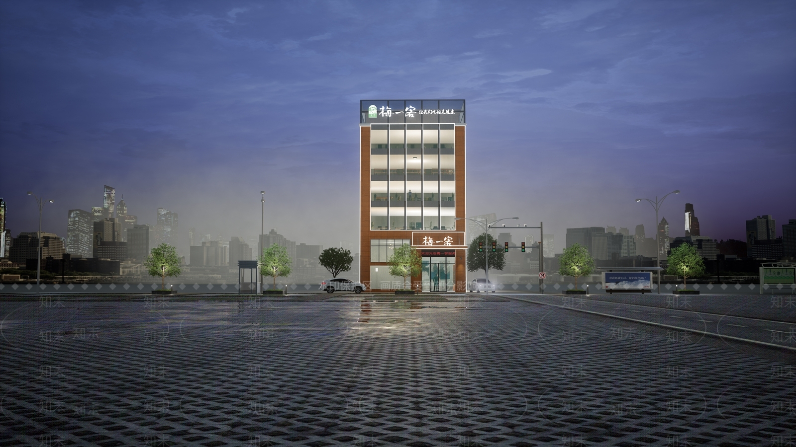 现代酒店建筑SU模型下载【ID:1188966012】