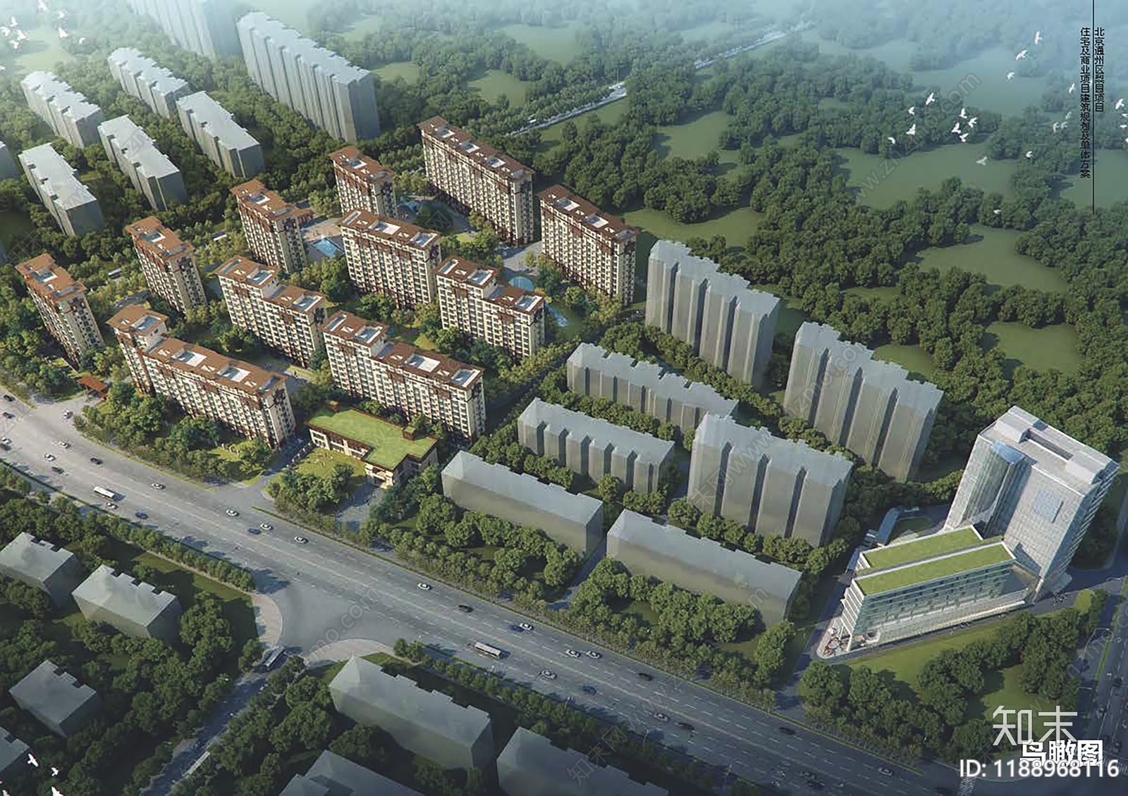 新中式现代高层住宅SU模型下载【ID:1188968116】