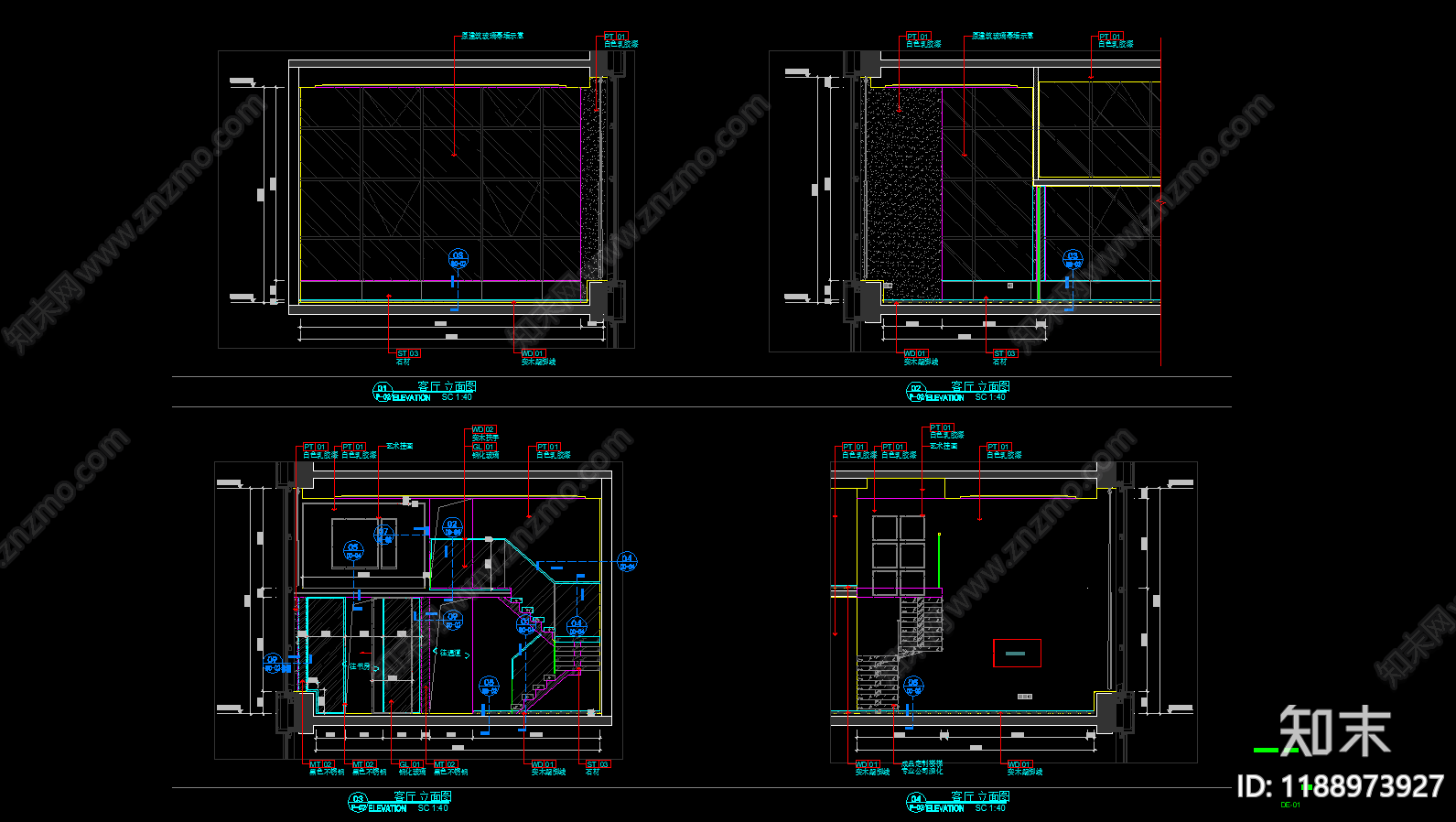 loft公寓cad施工图下载【ID:1188973927】