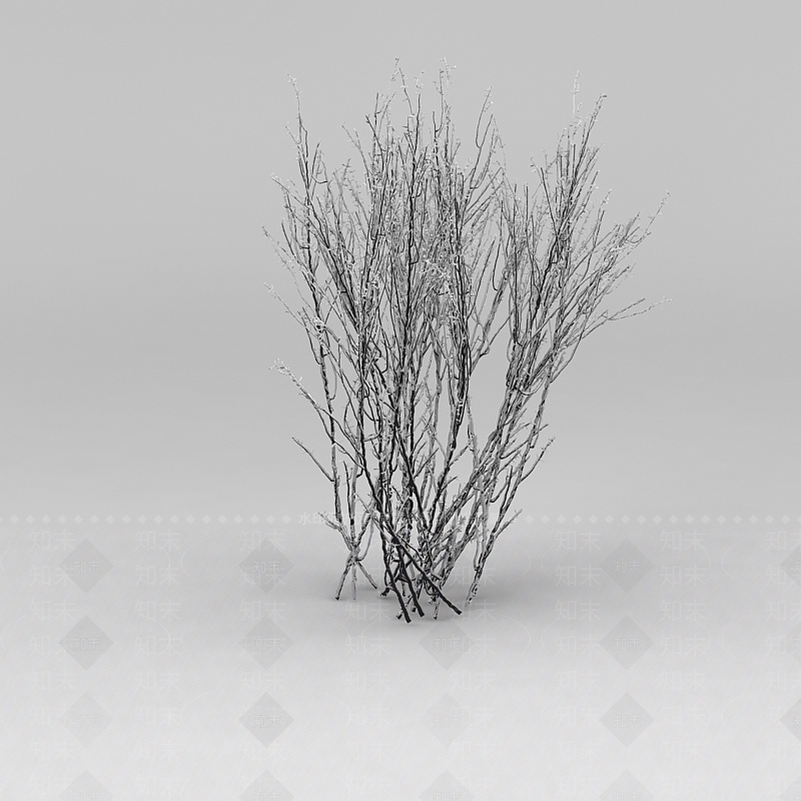 现代冬天的灌木3D模型下载【ID:1188976136】