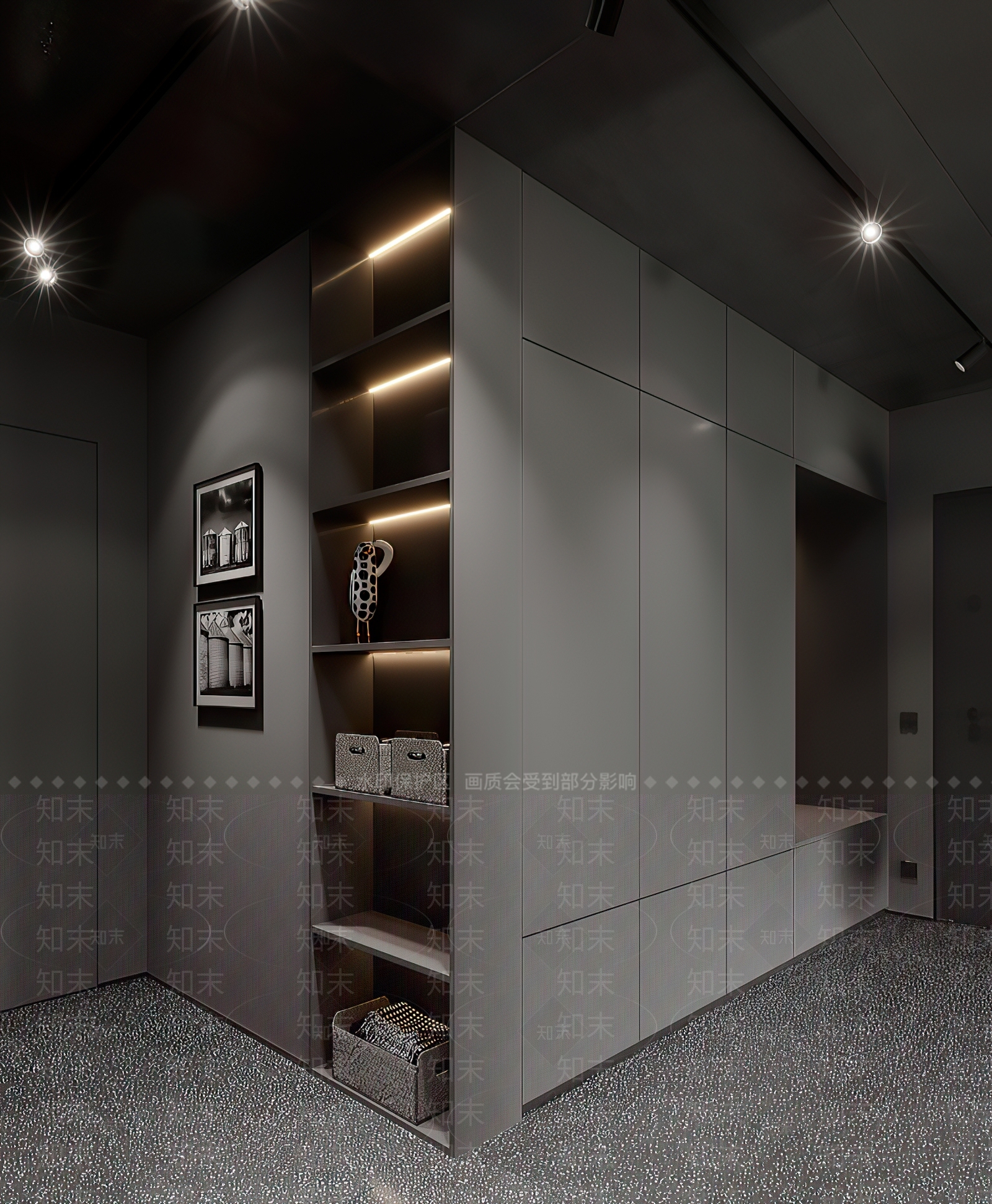现代极简鞋柜3D模型下载【ID:1188976823】