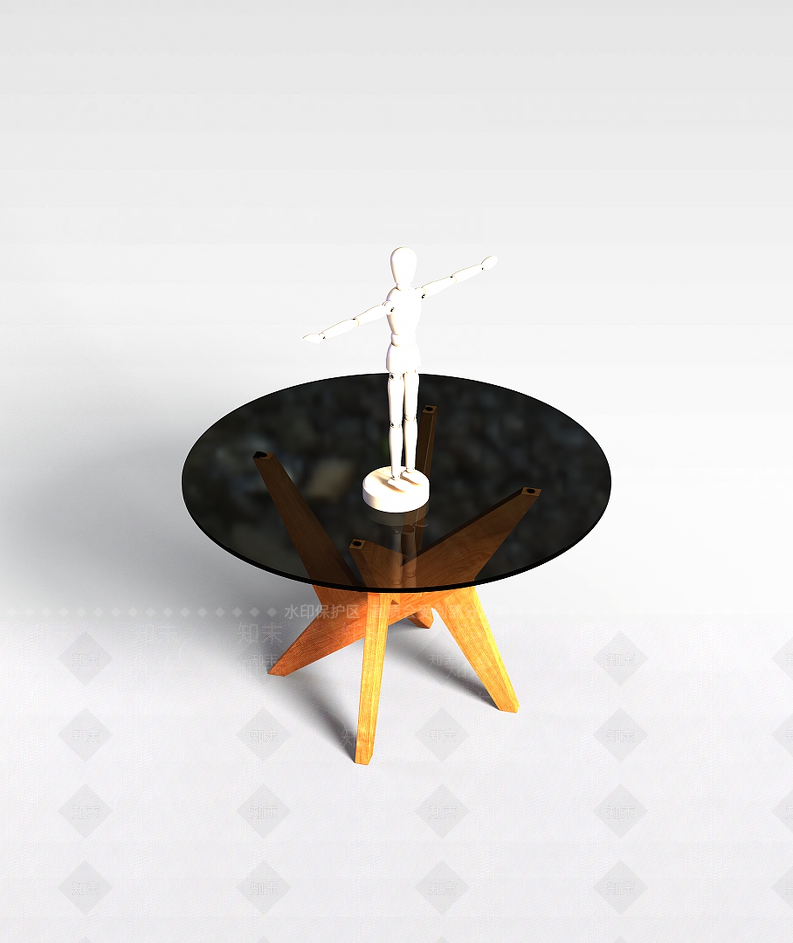 现代圆桌子3D模型下载【ID:1188977081】
