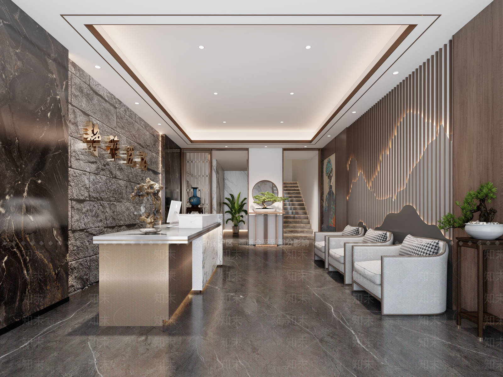 新中式足浴店3D模型下载【ID:1188977185】