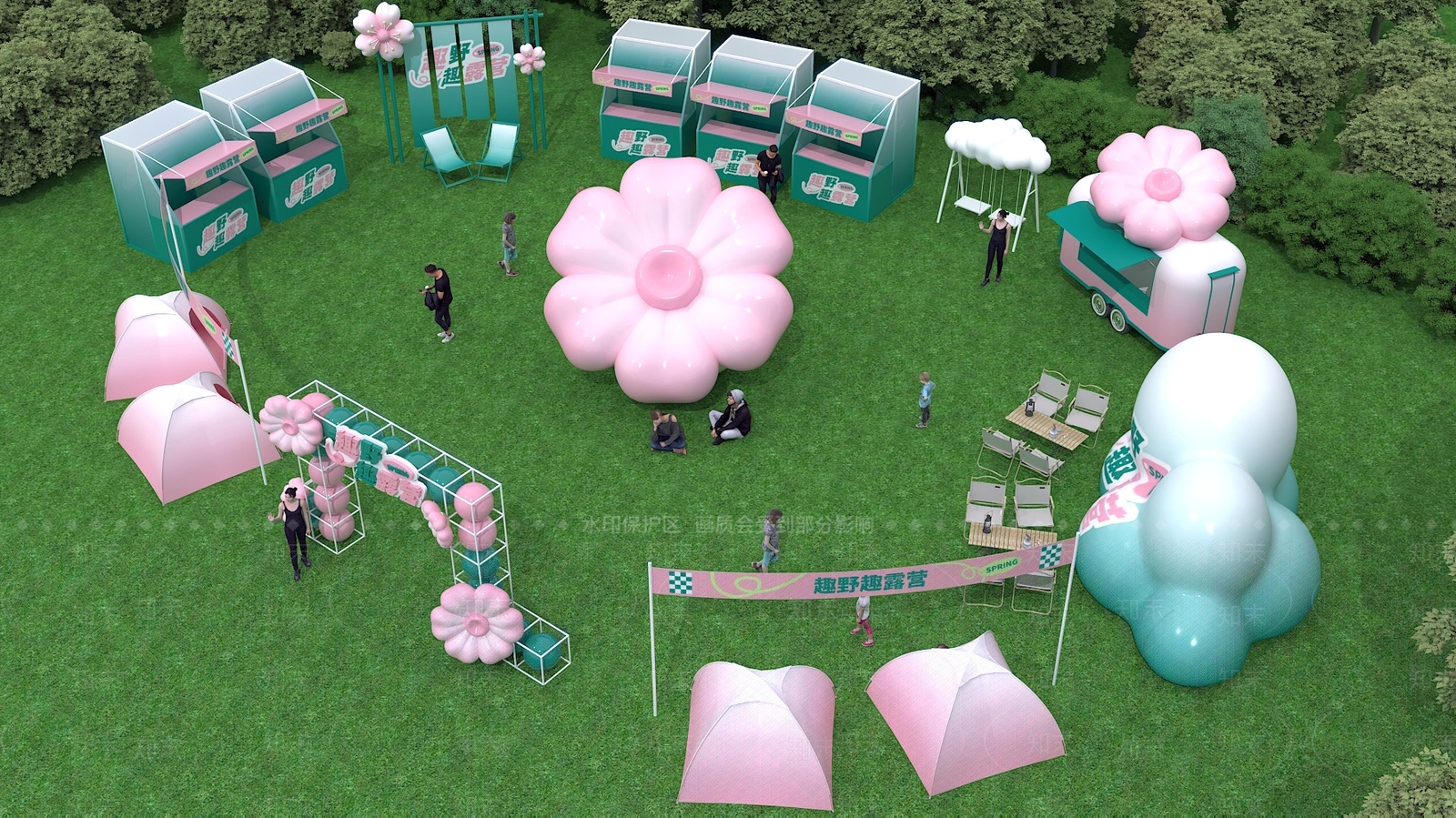现代美陈3D模型下载【ID:1188977435】