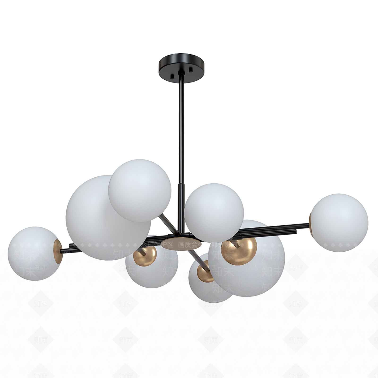 现代极简吊灯3D模型下载【ID:1188979529】