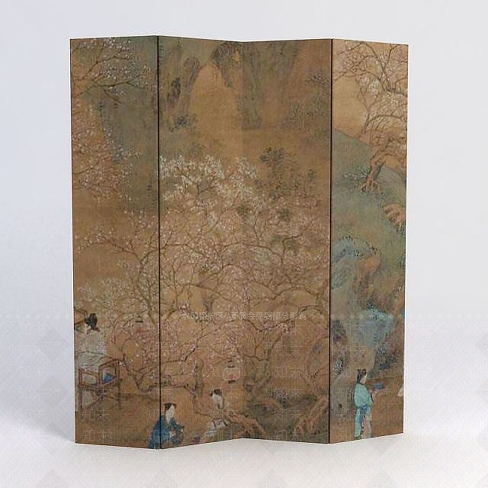 中式古画屏风3D模型下载【ID:1188979804】