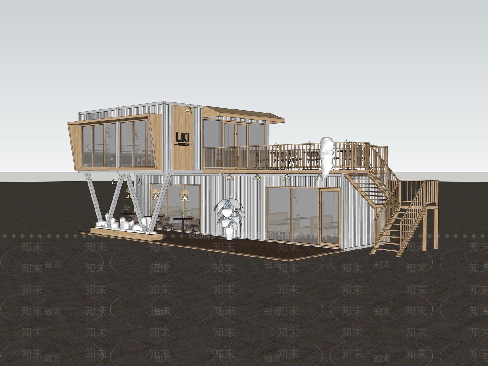 现代风格建筑SU模型下载【ID:1188981903】