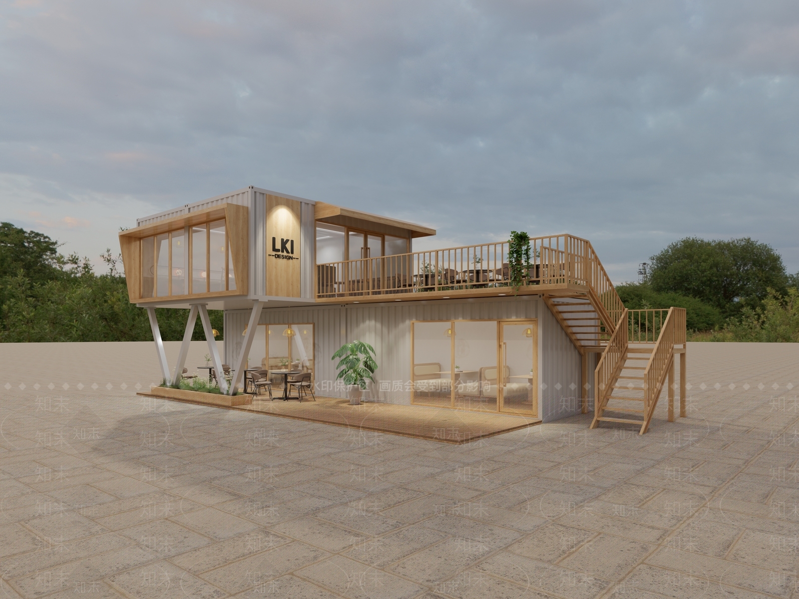 现代风格建筑SU模型下载【ID:1188981903】