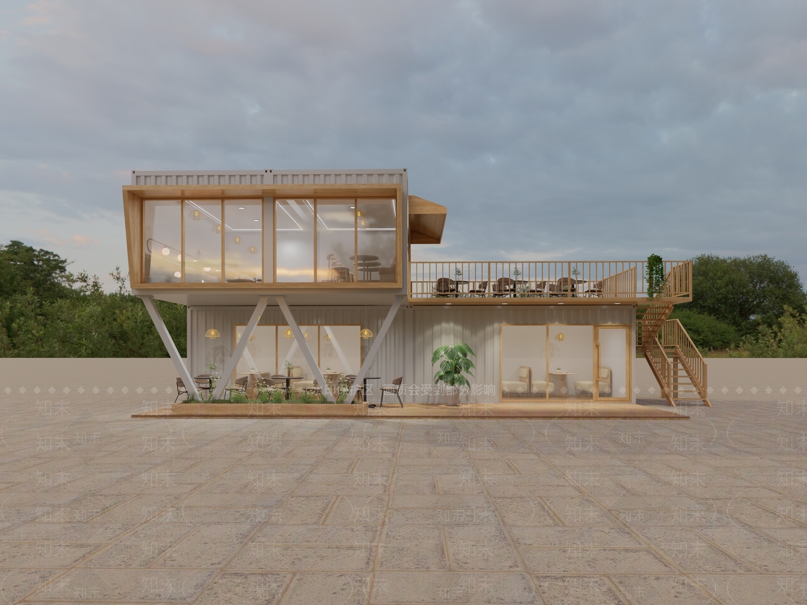 现代风格建筑SU模型下载【ID:1188981903】