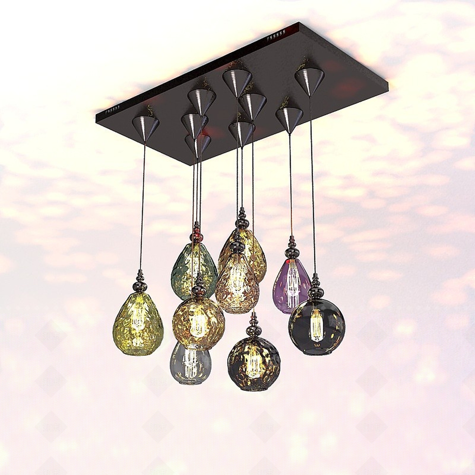 现代精美灯饰3D模型下载【ID:1188985225】