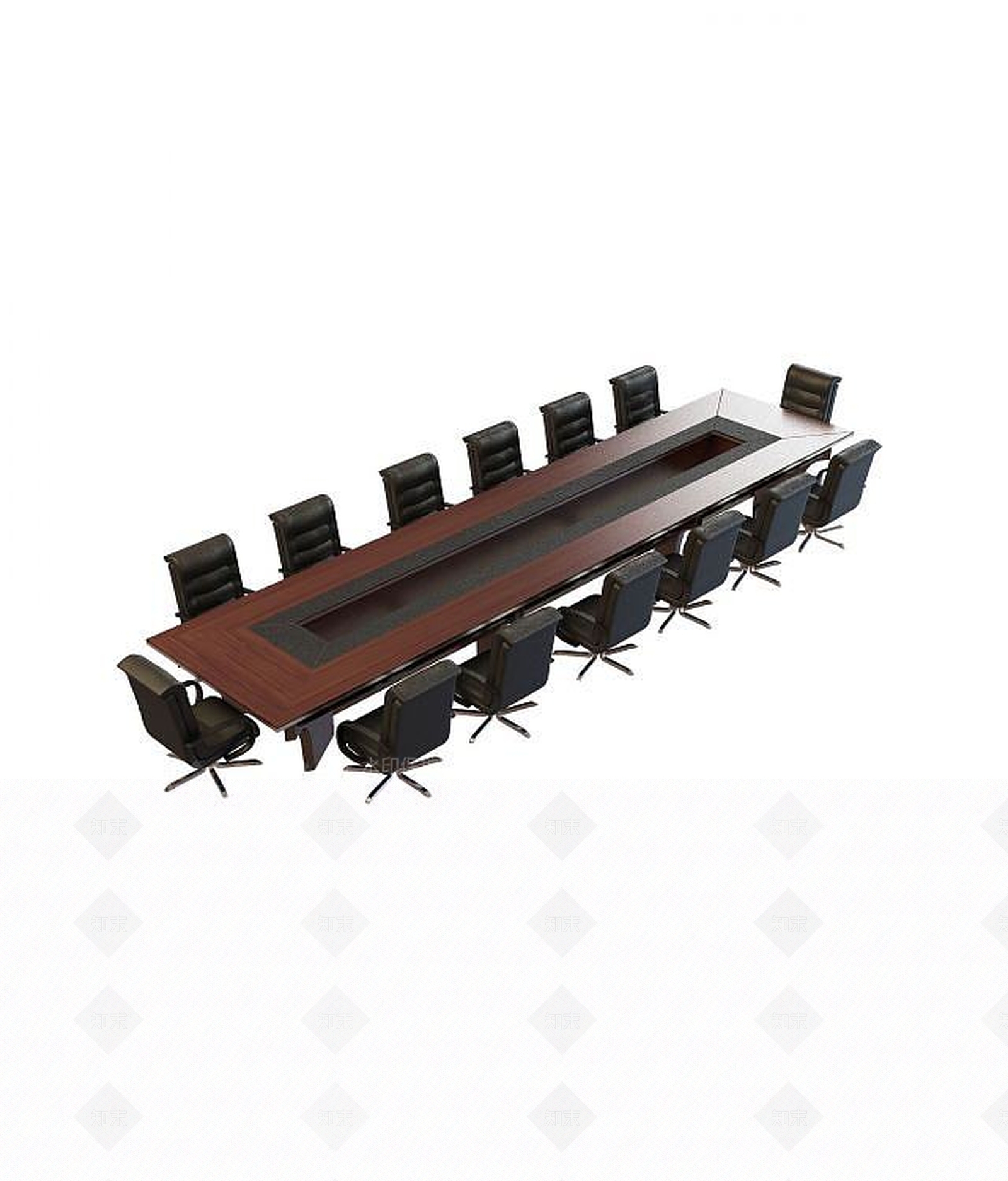 现代商务会议桌椅3D模型下载【ID:1188987171】