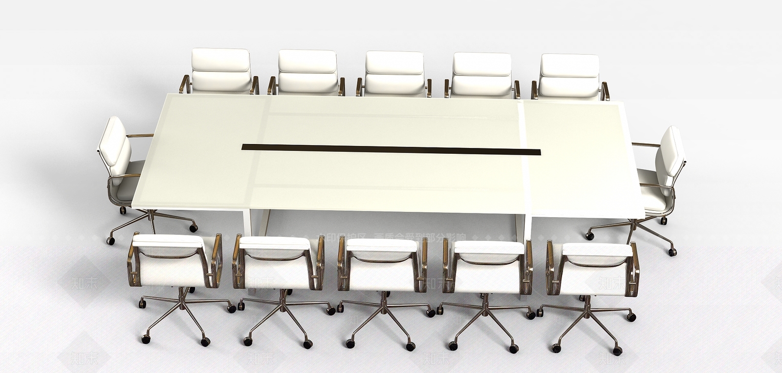 现代会议桌椅组合3D模型下载【ID:1188988301】