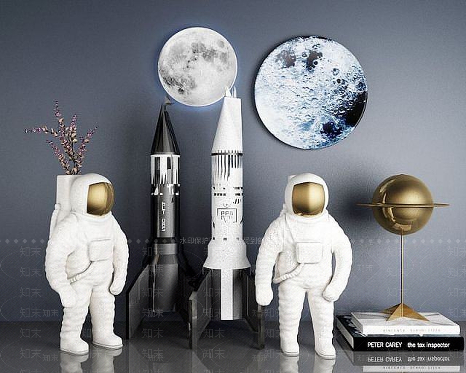 现代宇航员装饰3D模型下载【ID:1188988496】