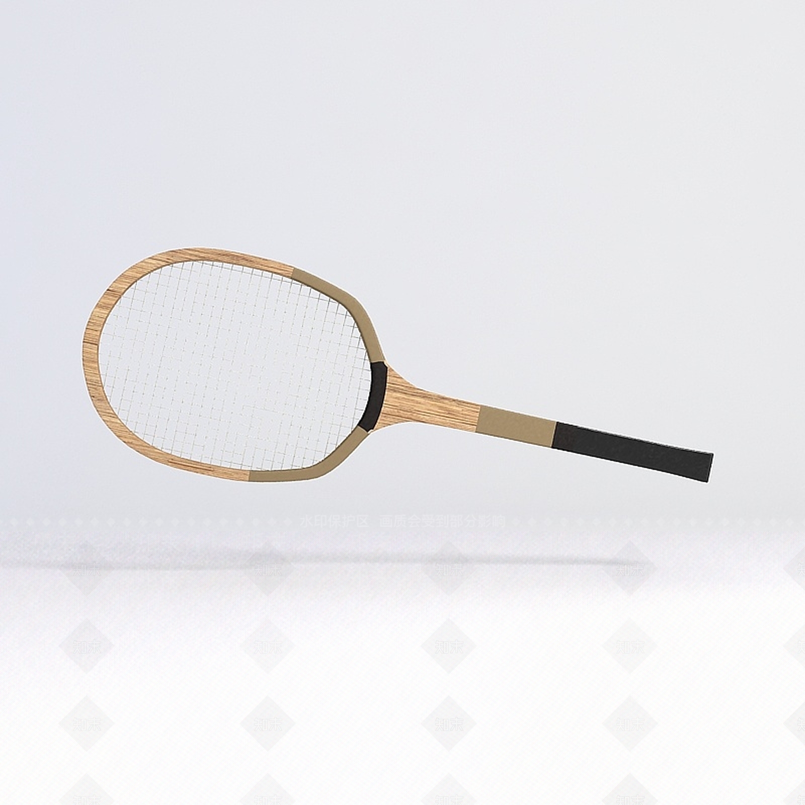 现代羽毛球拍3D模型下载【ID:1188988956】
