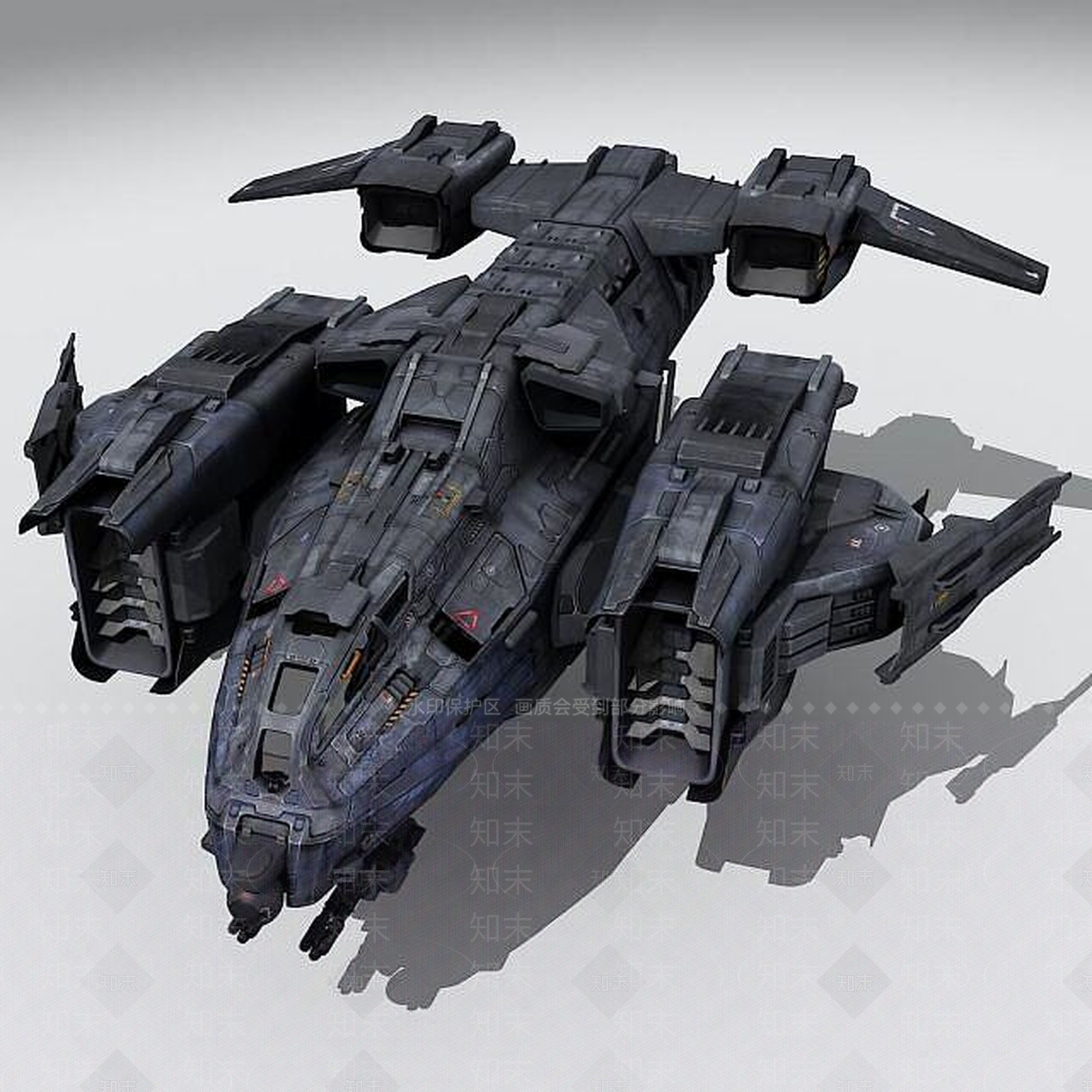 现代飞船战机3D模型下载【ID:1188991160】