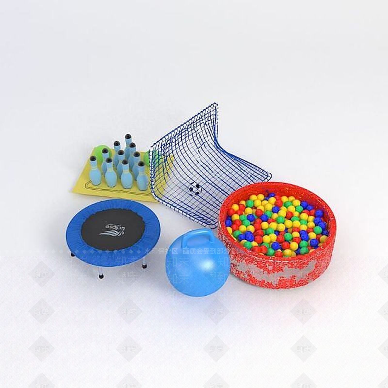 现代球池玩具3D模型下载【ID:1188991388】