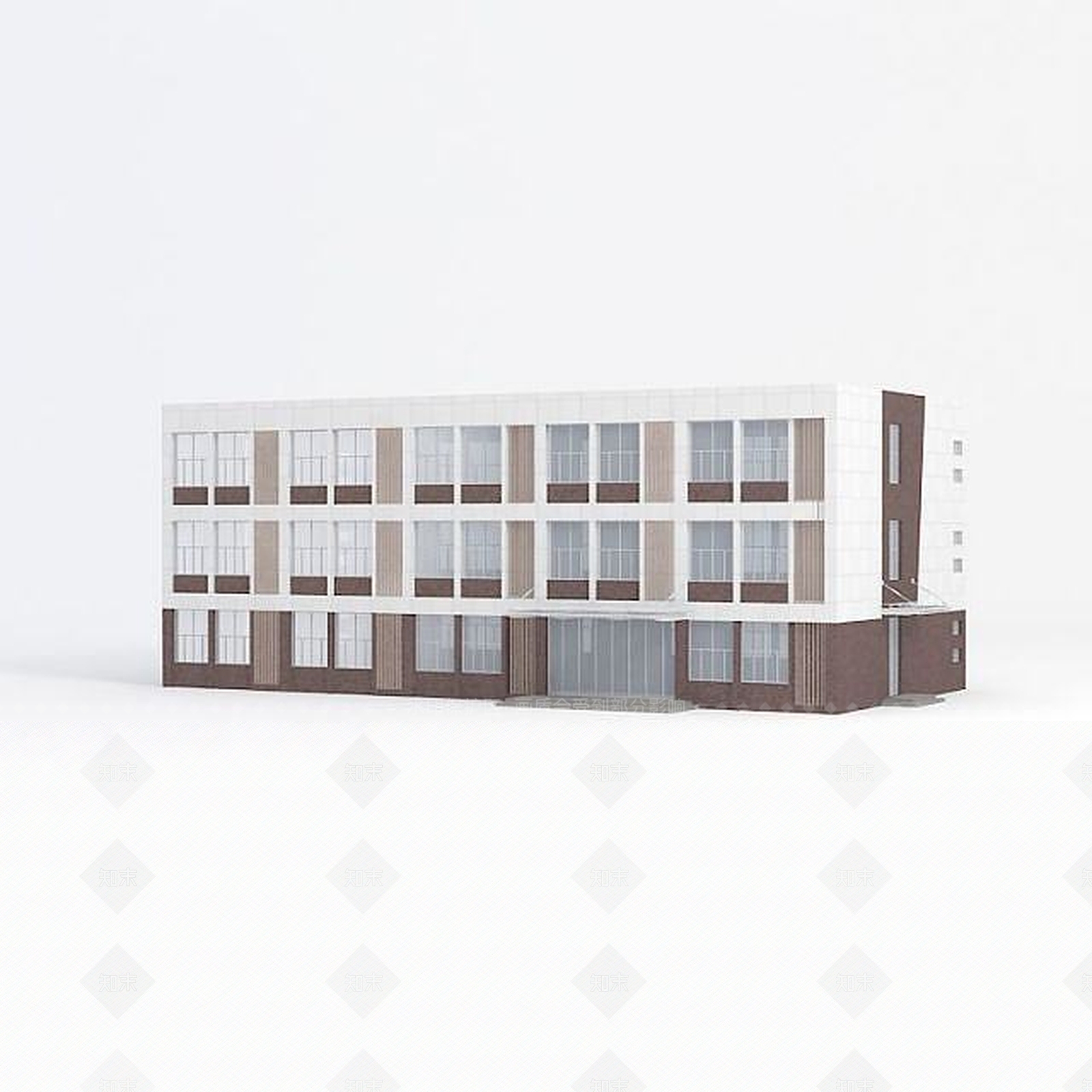 现代学校办公楼3D模型下载【ID:1188991980】