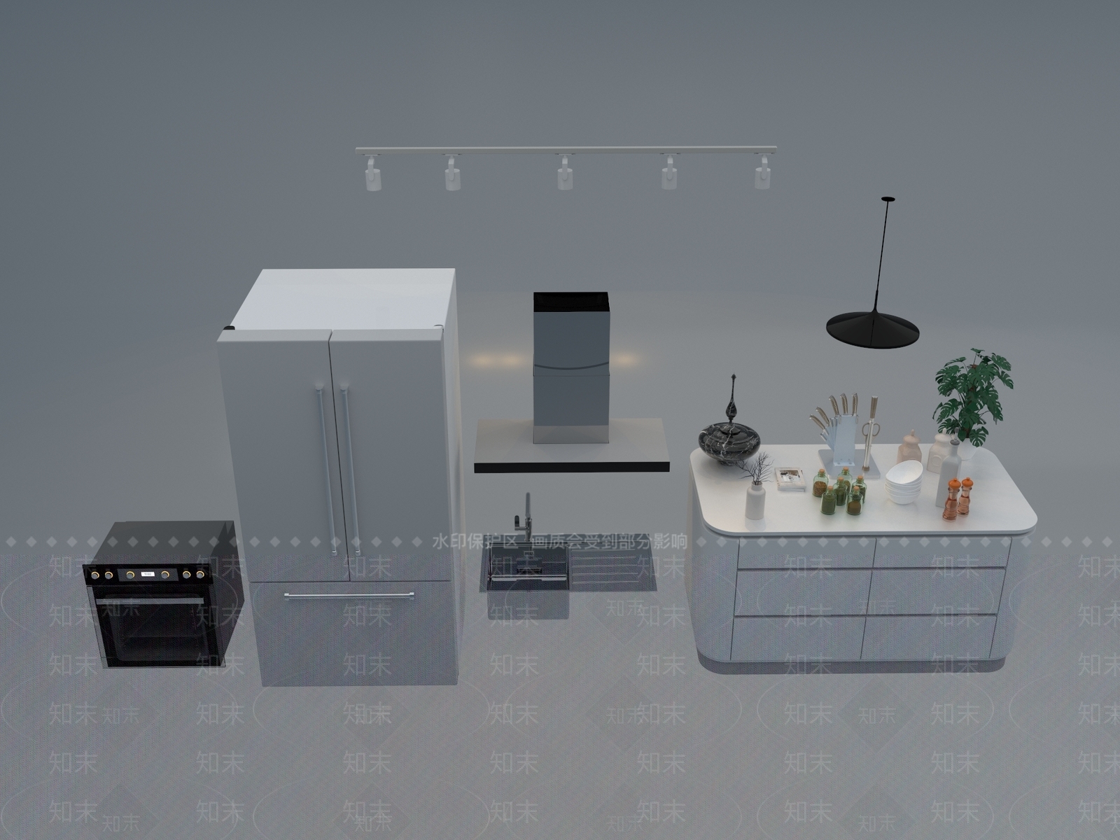 厨房用品3D模型下载【ID:1188998386】