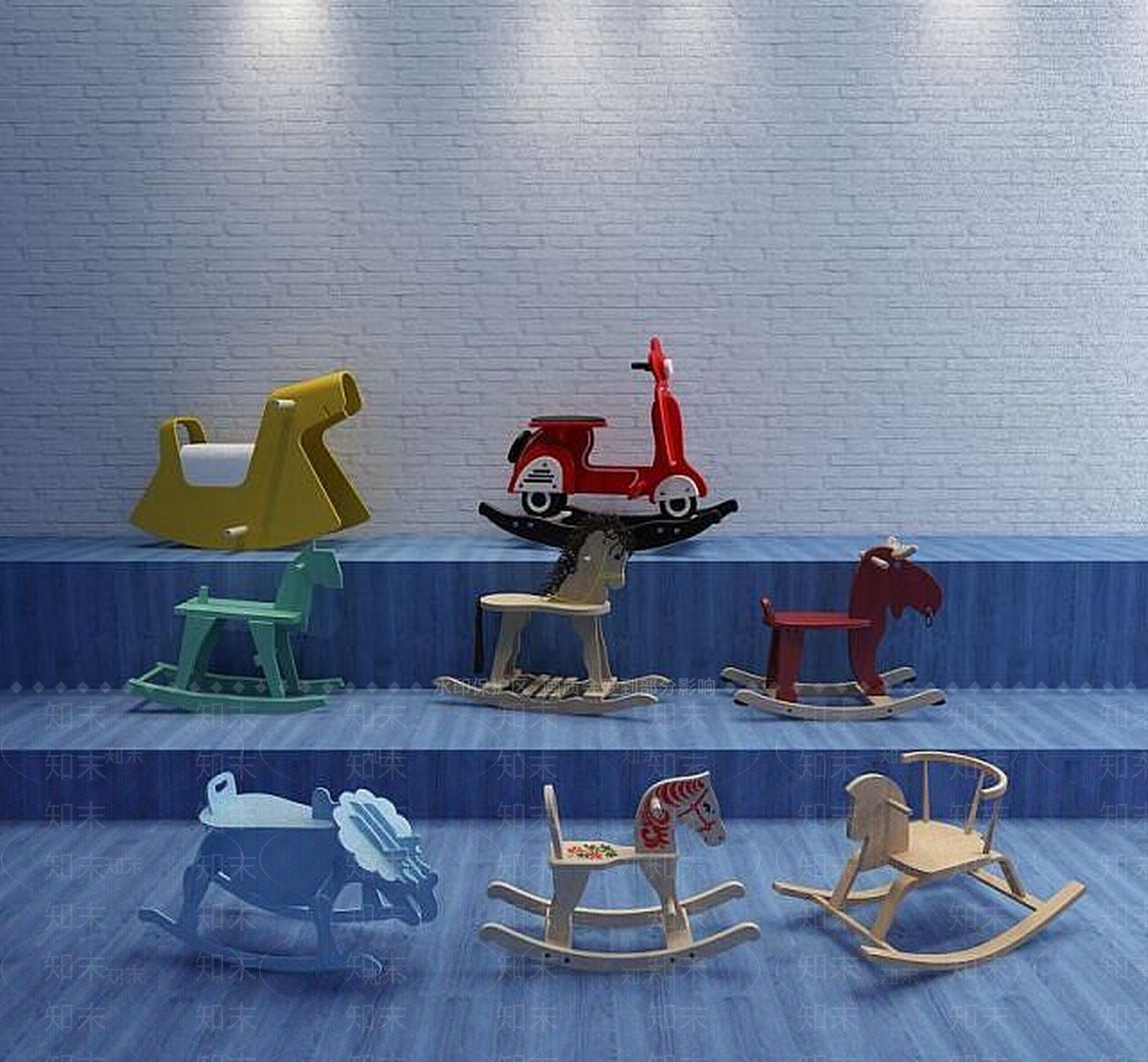 现代儿童木马3D模型下载【ID:1189003861】